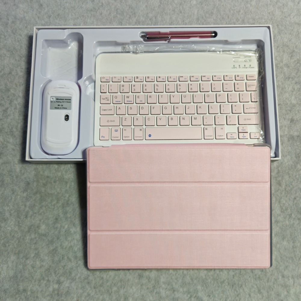 IWEGGO YQ10S 10in Android Tablet Bundle Pink Keyboard Mouse Case Stylus Parts - Picture 5 of 5